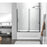 Elegant Devon Frameless Tub Door 60X60", Matte Black - TD444-6060MBK