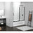 Elegant Devon Frameless Tub Door 60X60", Matte Black