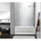 Elegant Devon Frameless Tub Door 60X60", Polished Chrome - TD444-6060PCH