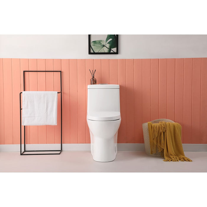 Elegant Winslet One-Piece Elongated Toilet 28X15X30, White