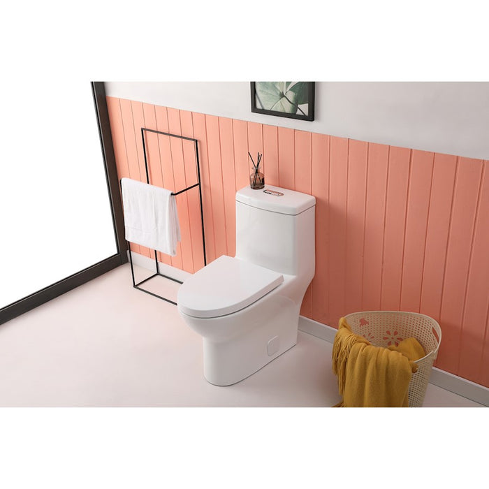 Elegant Winslet One-Piece Elongated Toilet 28X15X30, White