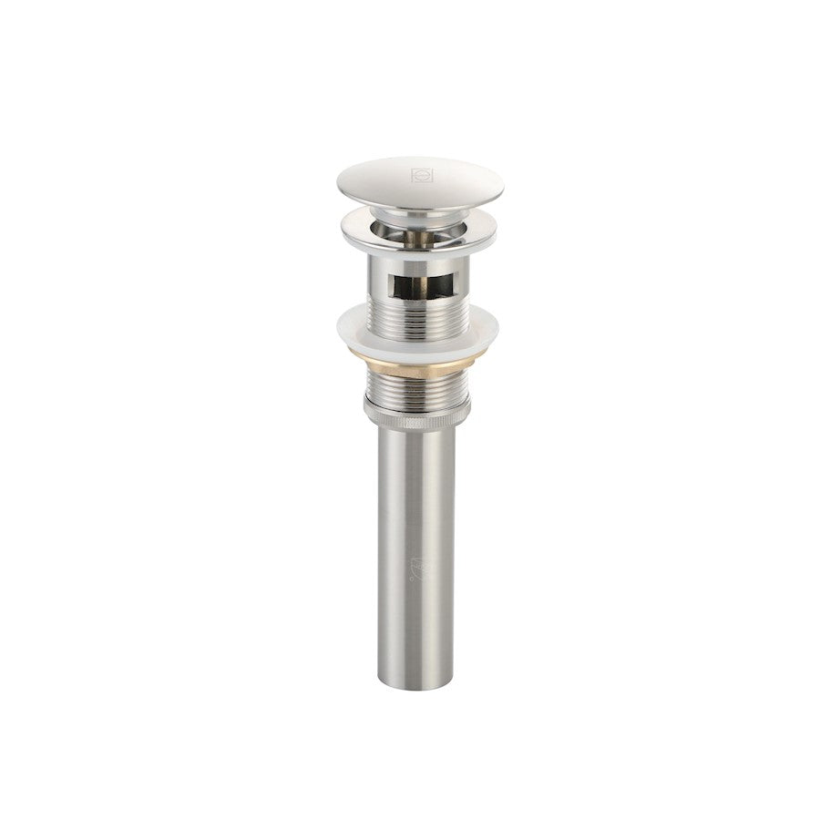 Elegant Irving Pop-Up Bathroom Sink Dra"/Overflow, Brushed Nickel - VDN100BNK