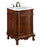Elegant 1005 Danville 24" Single Vanity, Brown/Ivory Marble