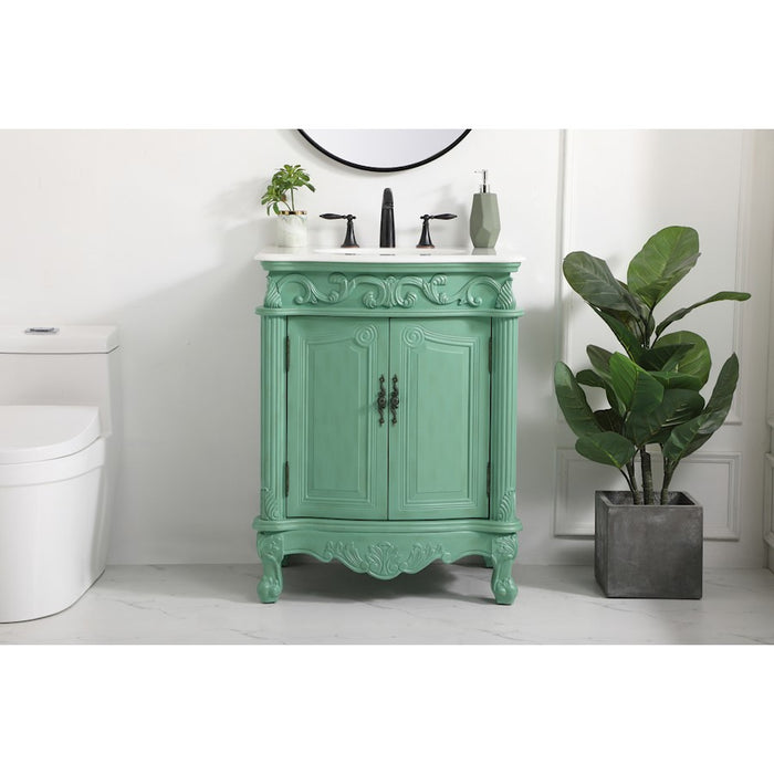 Elegant 1008 Danville 27" Single Bathroom Vanity, Vintage Mint