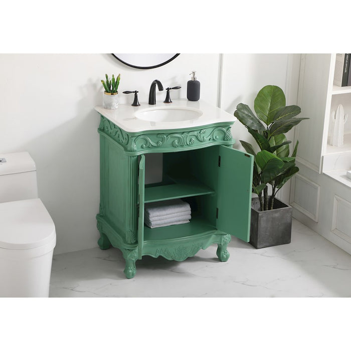 Elegant 1008 Danville 27" Single Bathroom Vanity, Vintage Mint