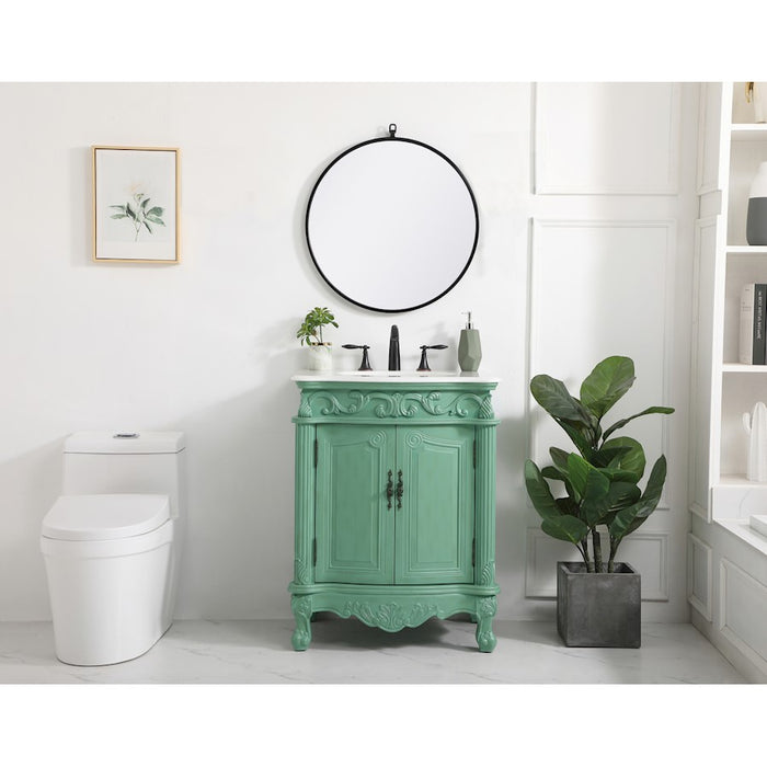 Elegant 1008 Danville 27" Single Bathroom Vanity, Vintage Mint