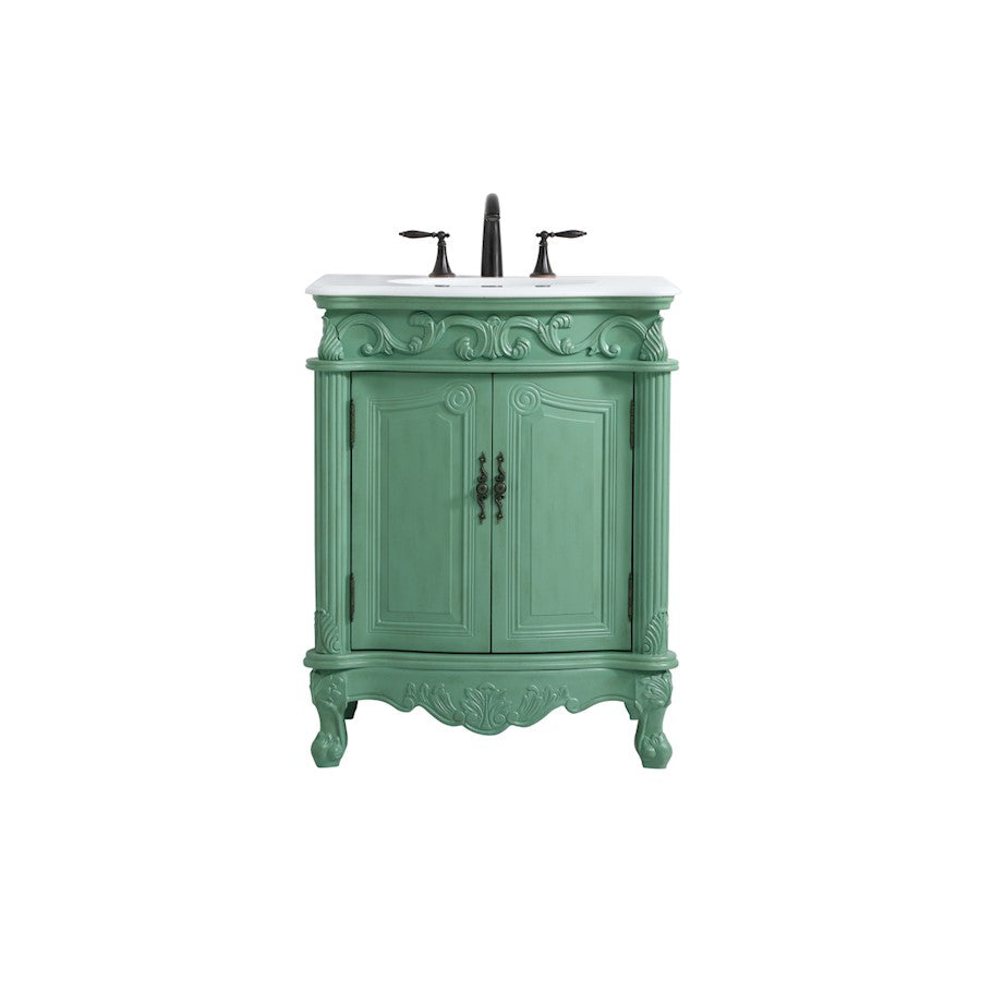 Elegant 1008 Danville 27" Single Vanity, Mint/Ivory Marble - VF-1008VM-VW