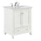 Elegant Otto 30" Single Vanity, Antique White/Ivory Marble