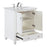 Elegant Otto 30" Single Vanity, Antique White/Ivory Marble