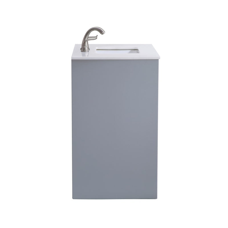 Elegant Filipo 30" Single Vanity, Grey/Ivory Marble