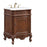 Elegant Berkshire 24" Single Vanity, Coffee/Ivory Marble