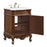Elegant Berkshire 24" Single Vanity, Coffee/Ivory Marble