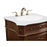 Elegant Berkshire 24" Single Vanity, Coffee/Ivory Marble