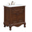 Elegant Berkshire 30" Single Vanity, Teak Color/Ivory Marble
