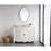 Elegant Bordeaux 48" Single Vanity, Antique White/Ivory Marble