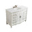 Elegant Bordeaux 48" Single Vanity, Antique White/Ivory Marble