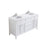 Elegant Cape Cod 60" Double Vanity, White/Ivory Marble