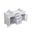 Elegant Cape Cod 60" Double Vanity, White/Ivory Marble