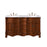 Elegant Windsor 60" Double Vanity, Teak/Ivory Marble - VF-1048-VW
