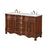 Elegant Windsor 60" Double Vanity, Teak/Ivory Marble