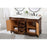 Elegant 1049 Windsor 60" Double Vanity, Teak/Ivory Marble