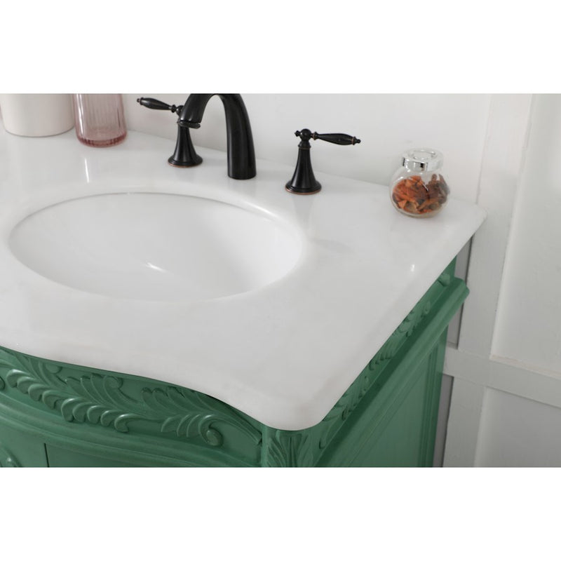 Elegant Windsor 60" Double Vanity, Vintage Mint/Ivory Marble