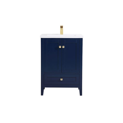Elegant Kitchen/Bath Aqua 24" Bathroom Vanity, Blue - VF-2001BL