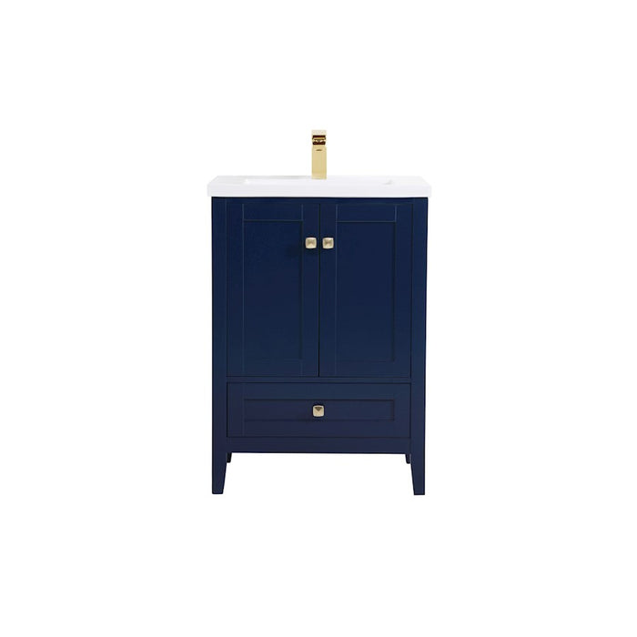 Elegant Kitchen/Bath Aqua 24" Bathroom Vanity, Blue - VF-2001BL