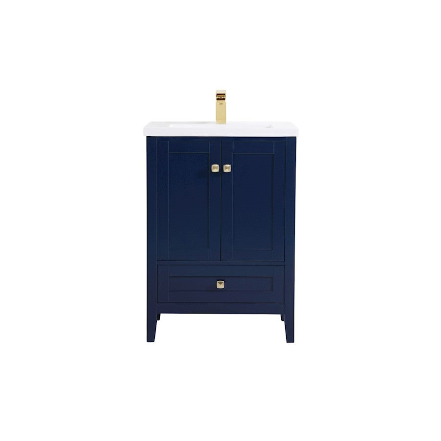 Elegant Kitchen/Bath Aqua 24" Bathroom Vanity, Blue - VF-2001BL