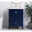 Elegant Kitchen/Bath Aqua 24" Bathroom Vanity, Blue