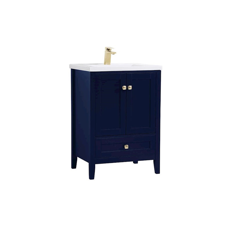 Elegant Kitchen/Bath Aqua 24" Bathroom Vanity, Blue