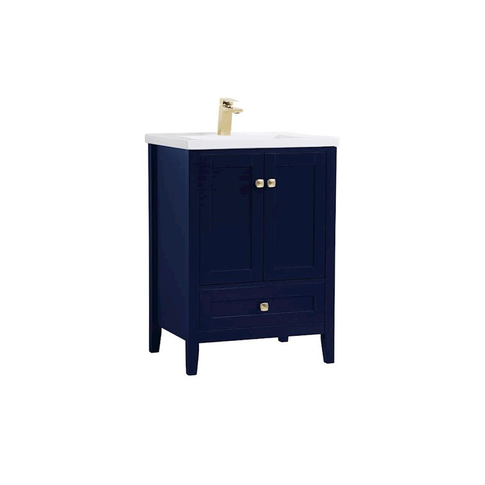 Elegant Kitchen/Bath Aqua 24" Bathroom Vanity, Blue