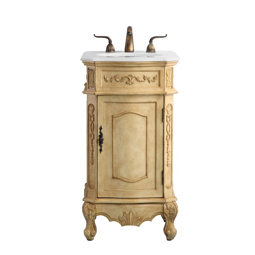 Elegant Danville 24" Single Vanity, Antique Beige/Ivory Marble - VF10119AB-VW