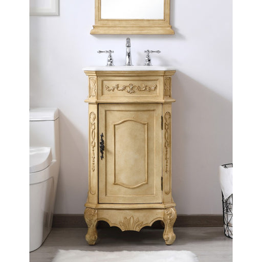Elegant Danville 24" Single Vanity, Antique Beige/Ivory Marble
