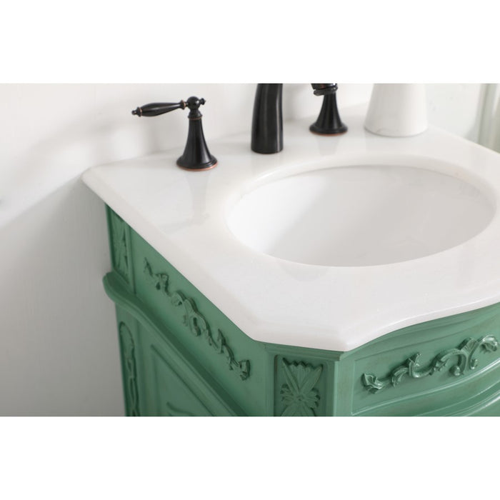 Elegant Danville 19" Single Bathroom Vanity, Vintage Mint