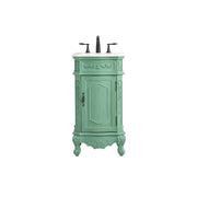 Elegant Danville 19" Single Vanity, Vintage Mint/Ivory Marble - VF10119VM-VW