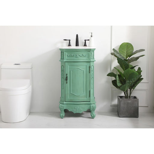 Elegant Danville 19" Single Vanity, Vintage Mint/Ivory Marble