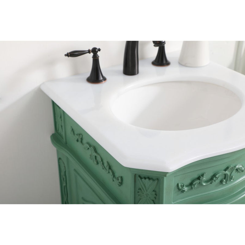 Elegant Danville 19" Single Vanity, Vintage Mint/Ivory Marble