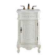Elegant Danville 21" Single Vanity, Antique White/Ivory Marble - VF10121AW-VW