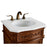 Elegant Danville 21" Single Vanity, Teak Color/Ivory Marble