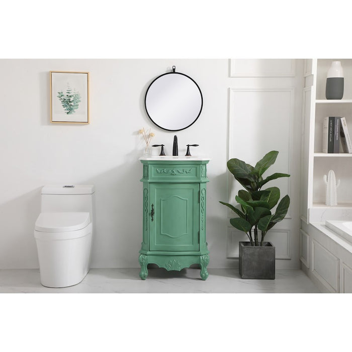 Elegant Danville 21" Single Bathroom Vanity, Vintage Mint