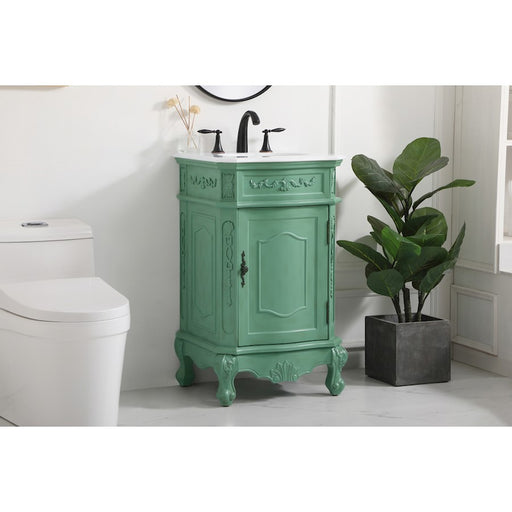 Elegant Danville 21" Single Vanity, Vintage Mint/Ivory Marble