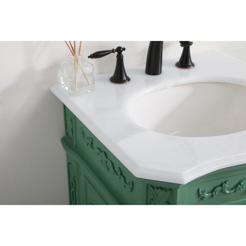 Elegant Danville 21" Single Vanity, Vintage Mint/Ivory Marble