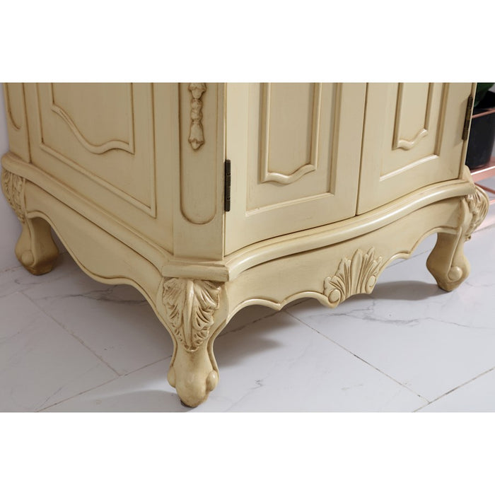 Elegant Danville 24" Single Vanity, Light Beige/Ivory Marble