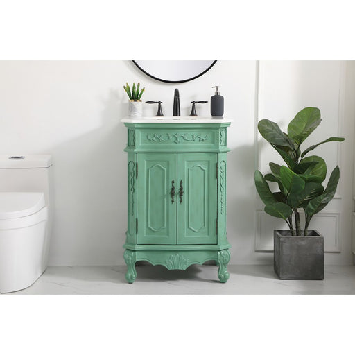 Elegant Danville 24" Single Bathroom Vanity, Vintage Mint