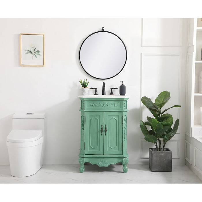 Elegant Danville 24" Single Bathroom Vanity, Vintage Mint