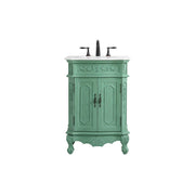 Elegant Danville 24" Single Vanity, Vintage Mint/Ivory Marble - VF10124VM-VW