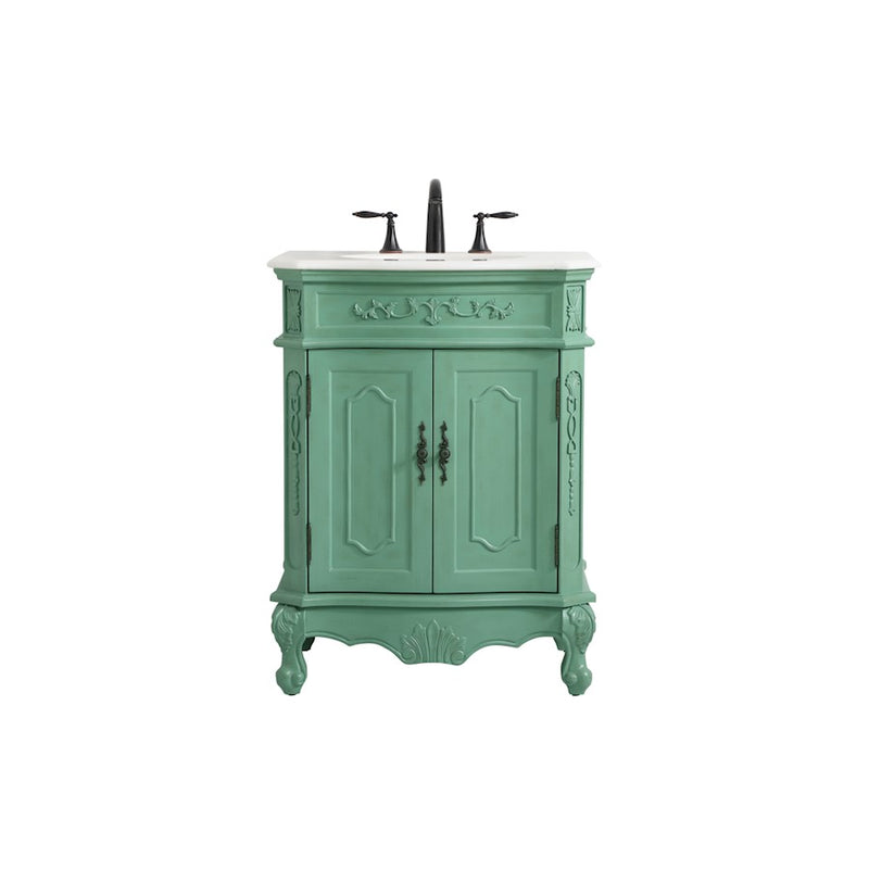 Elegant Danville 27" Single Bathroom Vanity, Vintage Mint - VF10127VM