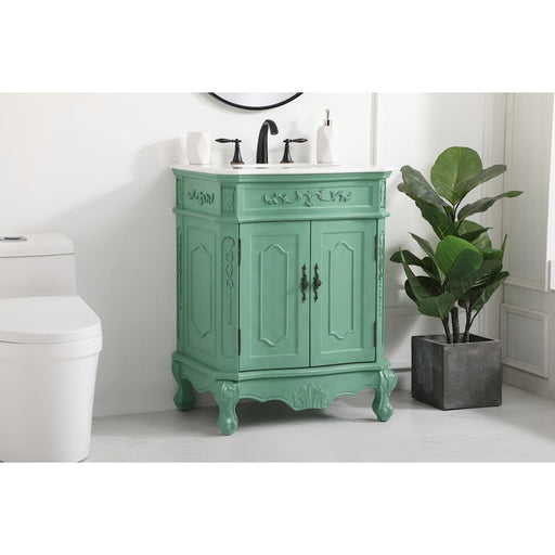 Elegant Danville 27" Single Bathroom Vanity, Vintage Mint