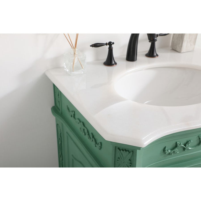 Elegant Danville 27" Single Bathroom Vanity, Vintage Mint